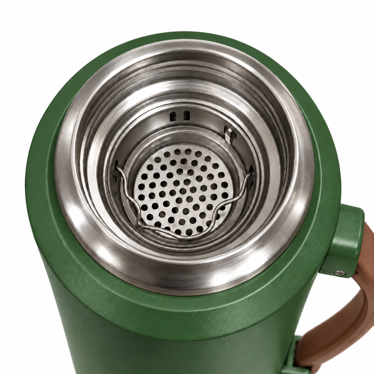 CoreX by Alysar green Insulated Tea Bottle with Cup – 800ml Stainless Steel Tea Infuser