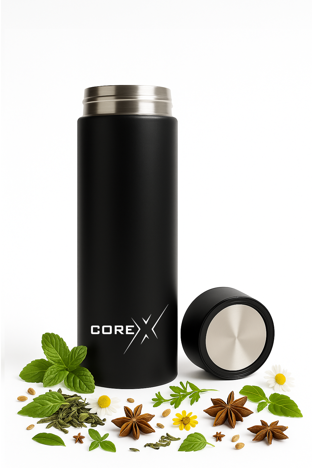 350 ML / 12 OZ 9 x 2 Inch Stainless Steel Mug with Built-In Tea Filter