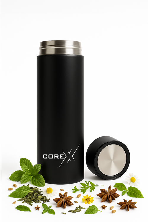 350 ML / 12 OZ 9 x 2 Inch Stainless Steel Mug with Built-In Tea Filter